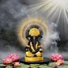 Handcrafted Black Ganesha Idol for Car Dashboard Item: Ganesh Ji, Ganpati Bappa Murti for Home Decor