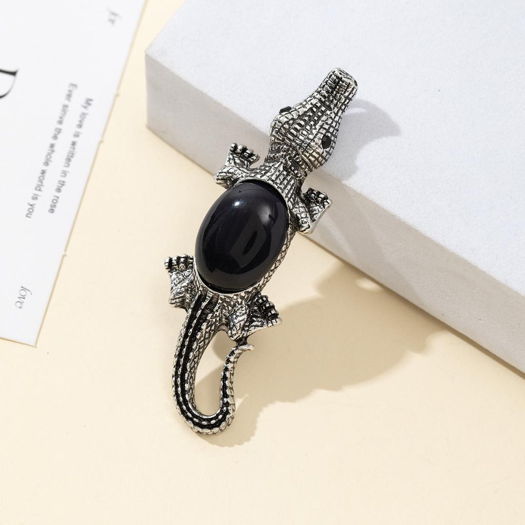 Creative Cartoon Crocodile Brooch With Alloy Inlay For Jewelry Making And Accessories