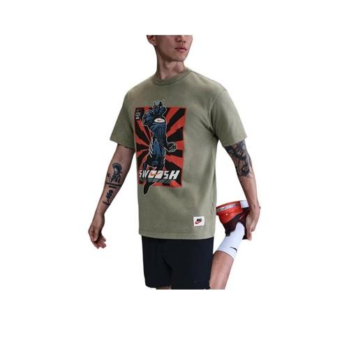 

Nike Men s Light Green Cotton Crew Neck Breathable Short-Sleeve T-Shirt EU M зелений