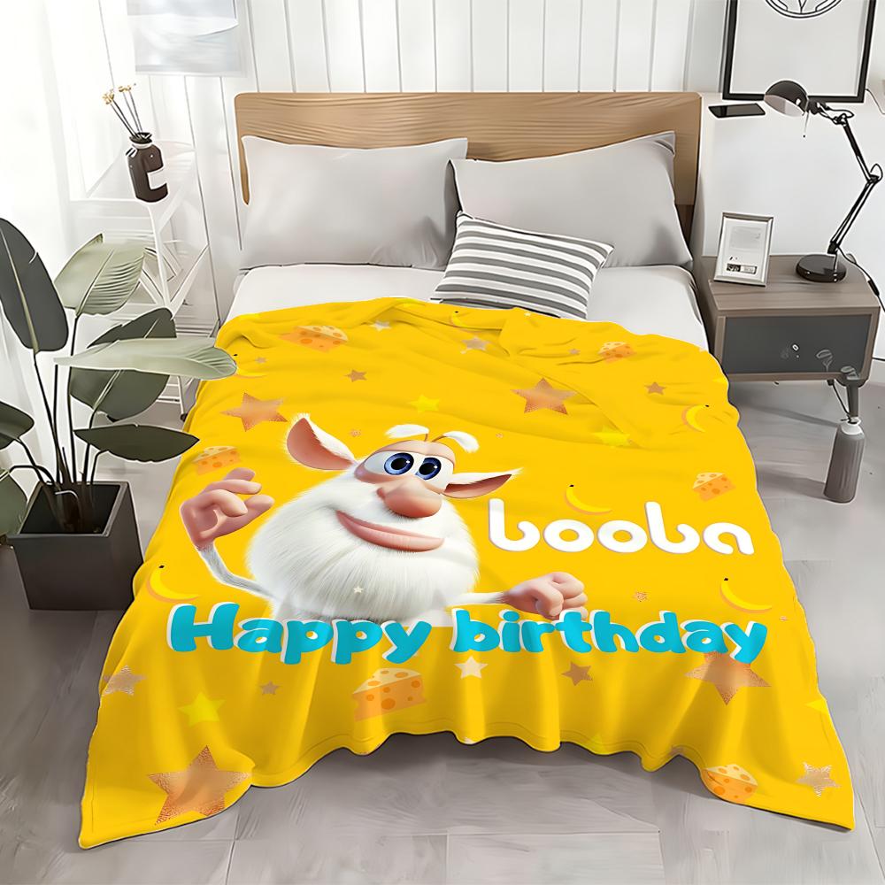 Coperta Plaid in Flanella Booba Carina: Morbido Amico dei Bambini Caldo Antistatico Tutte le Stagioni Lavabile Divano Letto Casa
