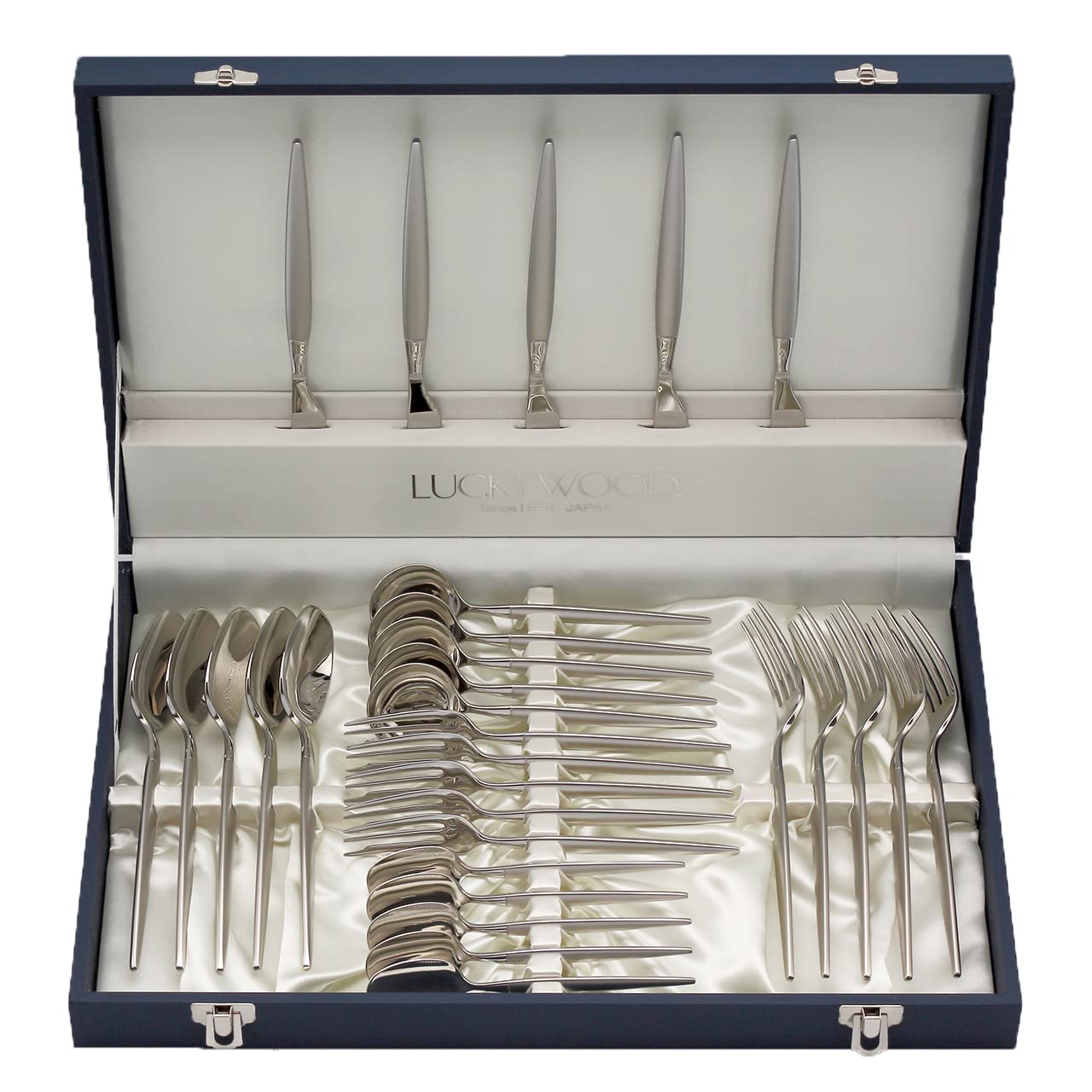 

Lucky Wood Cutlery Set Good Design Award Winner Made in Japan Miltoa Set 5 Gift Wrapping Specification Made in Niigata 30pc.Dinner (for Guests)