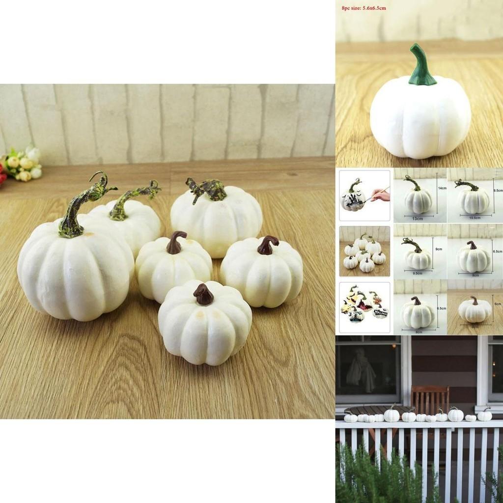 Hochwertige weiße künstliche Schaumkürbisse, perfekt für festliche Heimdekorationen