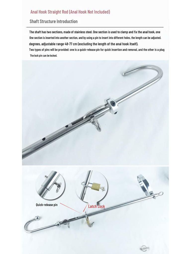 Gancio per Anus Autolegante con Manette Metalliche - Giocattolo Sviluppo Crisantemo