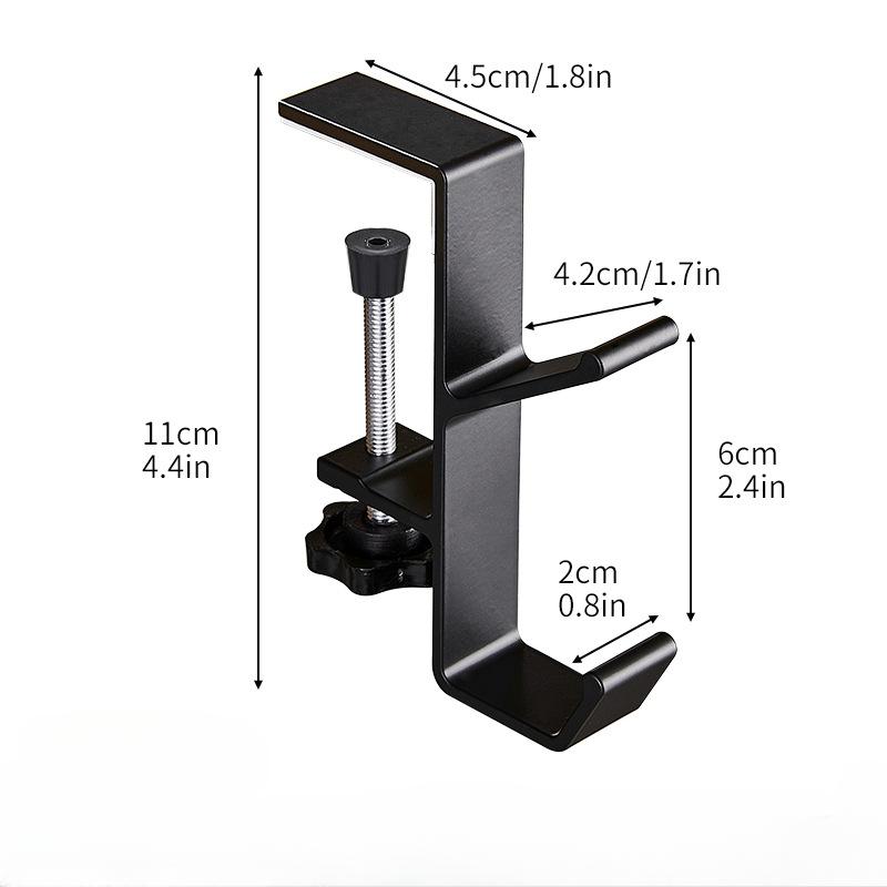 

Портативный подвесной крючок для сумки, студенческий стол, боковая подвесная сумка, съемные держатели для мобильных сумок, многофункциональный настольный крючок чёрный