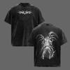 Gotisk Mørk Engel Unisex 230gsm Vasket Bomuld Oversized Grafisk T-shirt