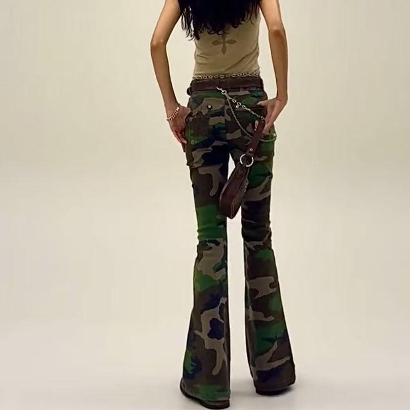 SFK Storm Camo Bell Bottom Jeans
