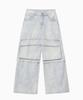 Jenyujeu Eyes Two-Way Denim Pants - Light Blue