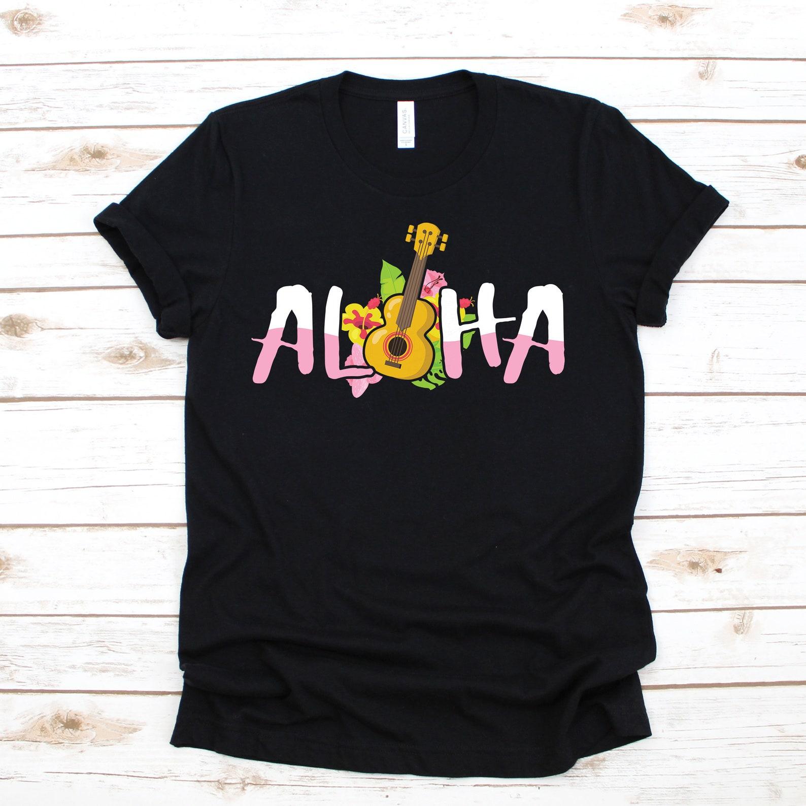 Aloha Ukulele Hawaii T-Shirt, T-shirt, Womens Tees, Kids Shirt,T-shirt, Tank Top, T-shirt, Toddler Tee S