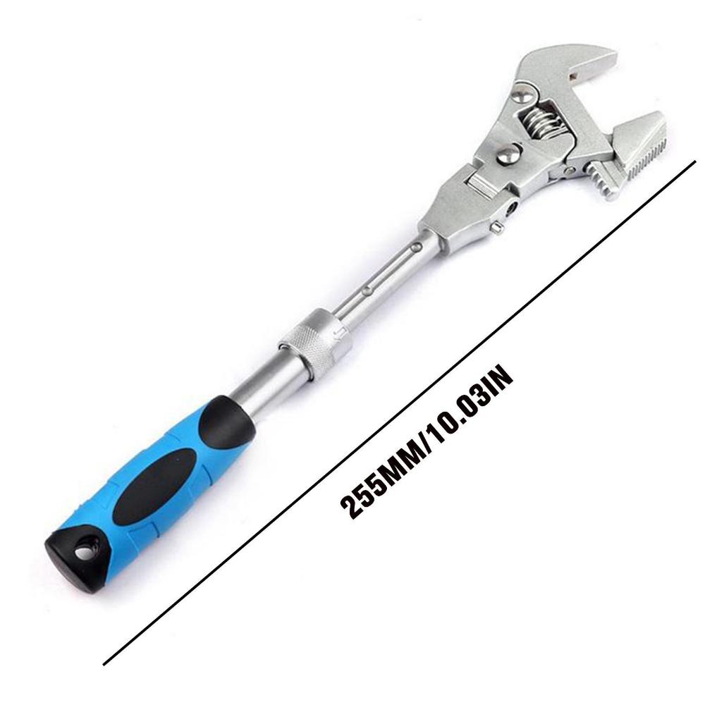 Adjustable Ratchet Wrench 10 Inch 180 Degree Folding Spanner Multifunction 5 In 1 Torque Wrench Tool
