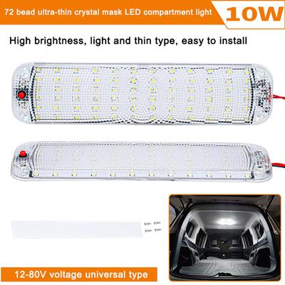 72 LED Panel Licht Auto Innenraum Leselampe Hohe Helligkeit Kabinenleuchten für Van LKW Wohnmobil Boot Camper Lichter Streifen 12V-24V