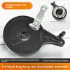 Electric scooter Black King 110 rear drum brakes, universal brake rear assembly for electric vehicles, wear-resistant brake pads