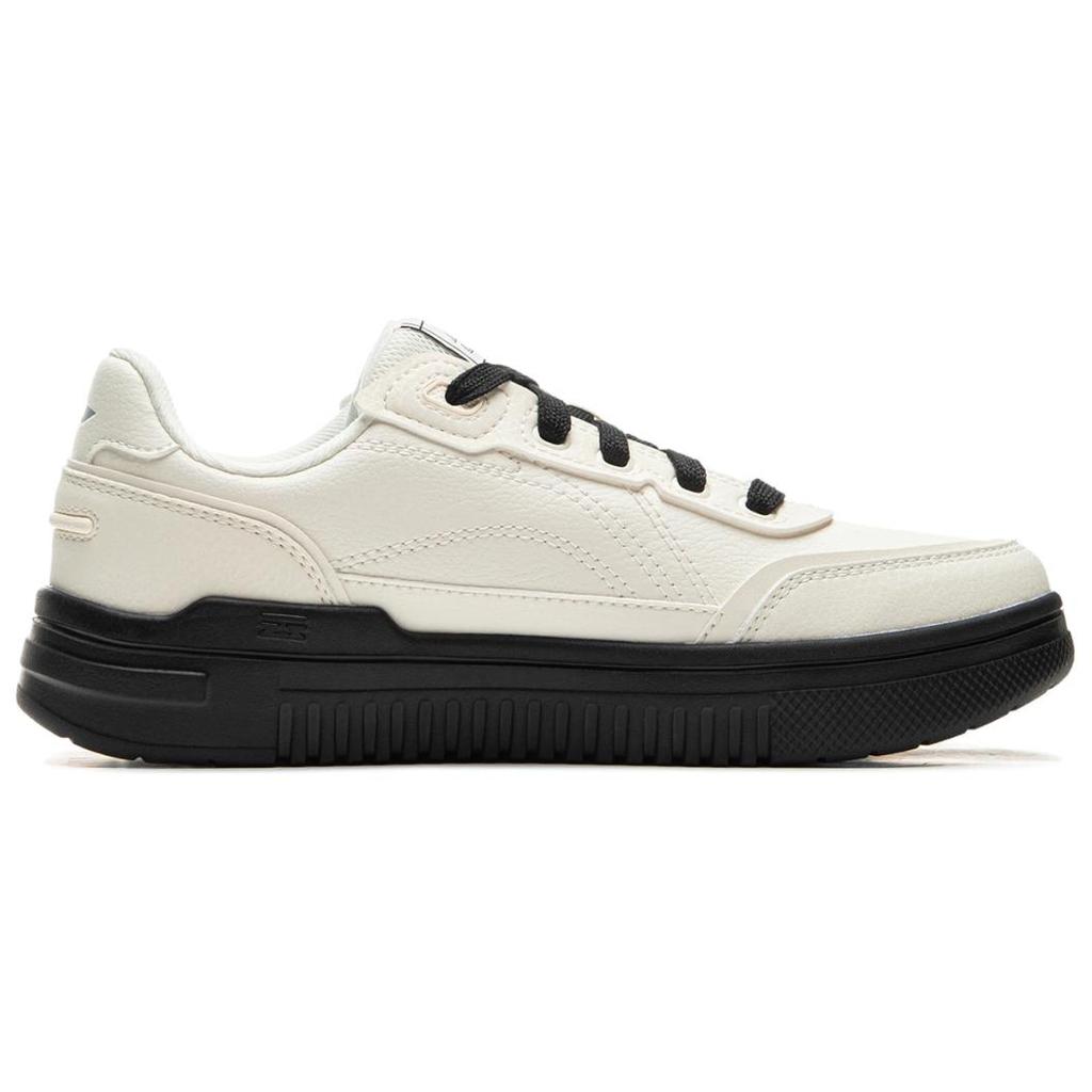 Li Ning Qing Yun Classic Retro Soft Comfortable Thick Sole Height Increasing Resilient Wear Resistant Shock Absorbing Low Top Skate Shoes AGCU308-4