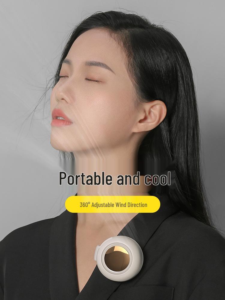 Compact Tornado Leafless Fan: Powerful Wind, 360° Adjustable, Portable Clip-on Waist Design None белый