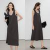 Demana Faux Two-Piece Knit Sleeveless Long Dress