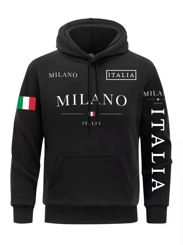 Flag Of Italy Men Hoodie Milan City Hoodies 3d Print Hoody For Man Casual Spring Autumn Clothing Top
