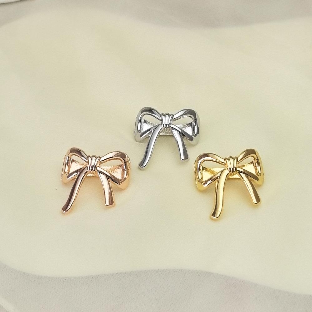 2pcs Alloy Bow Scarf Clip Golden Color Corner Knotting Buckle New Scarf Buckle Scarf Fixing