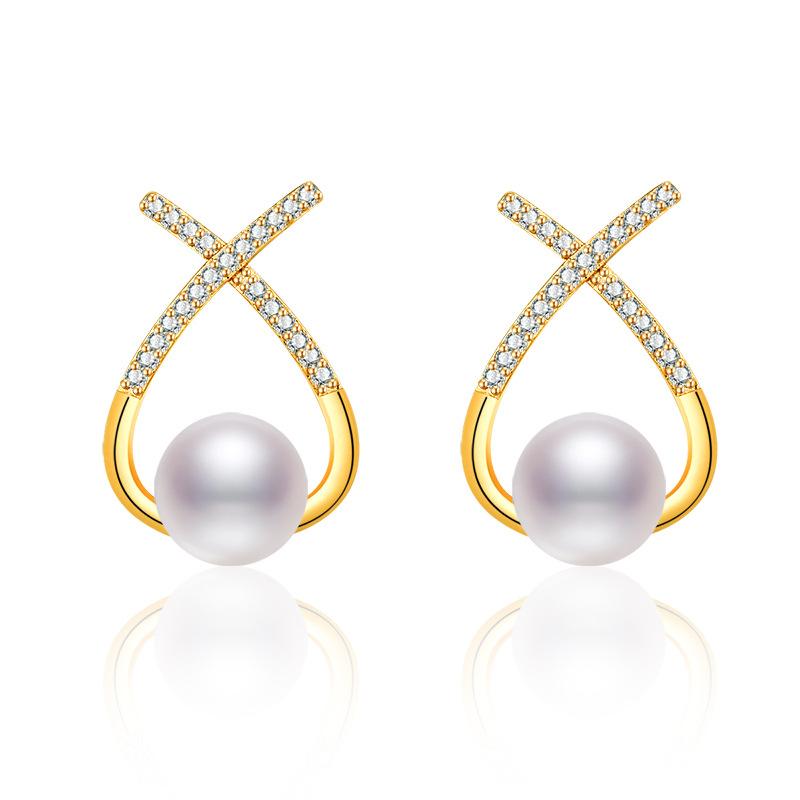 925 Sterling Silver Earrings stud Pearl For Women Exquisite Student Girlfriend Jewelry Accessories Wedding Fashion Gift