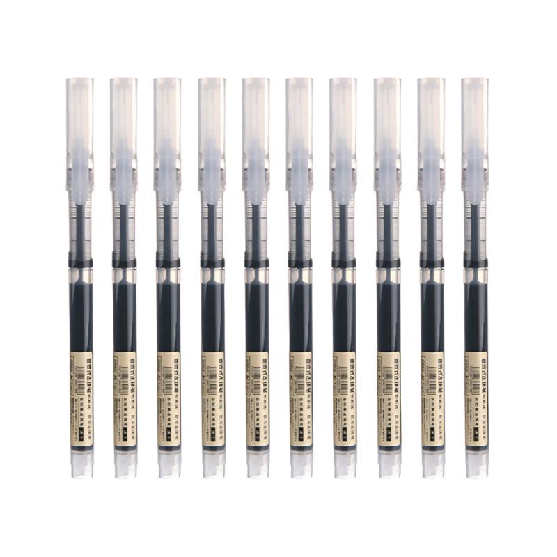 Quick-Dry Rollerball Pens, Black, 10-Pack