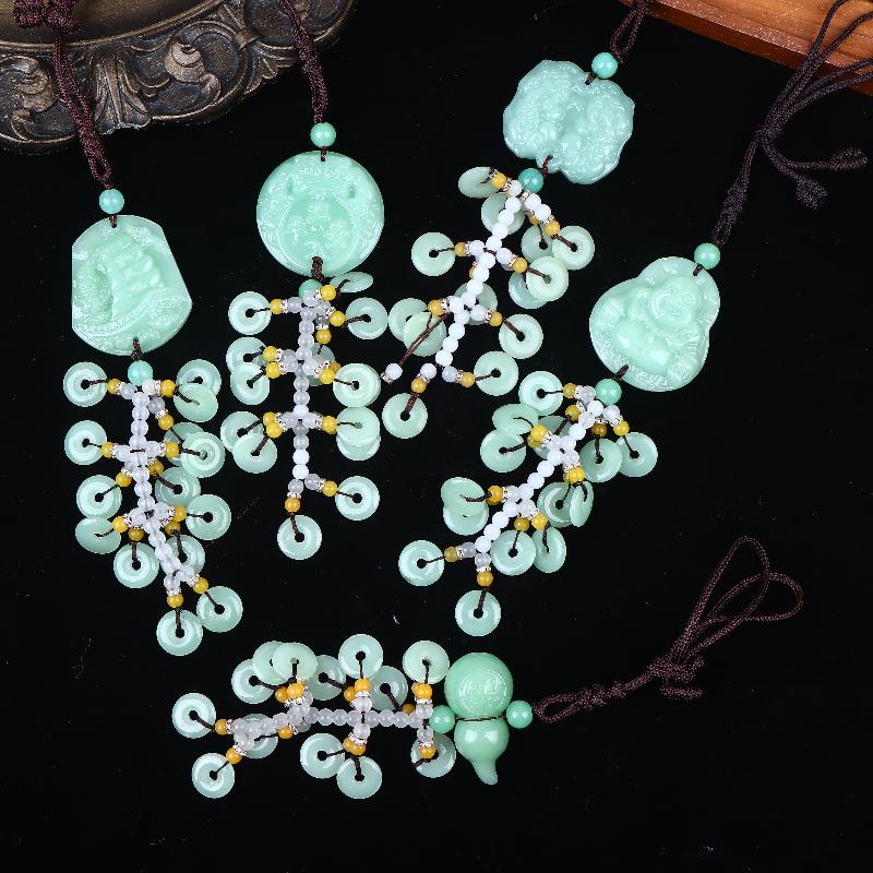 1Pc Chinese Luck Car Accessory Rearview Mirror Pendant Suitable For For Asian Culture Decor & Driving Amulet