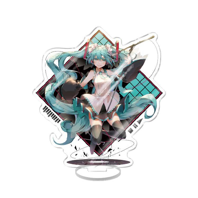 Anime Acrylic Stand Double Sided Artwork  Hatsune Miku Sakura Miku School Campus Figure Merchandise Otaku Collection