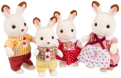 Sylvanian Families Dolls [Chocolate Rabbit Family] FS-16 ST Mark Ages 3+ Toy Dollhouse Sylvanian Families Epoch Co., Ltd.