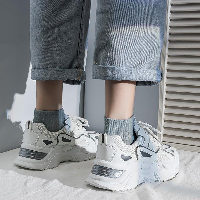 Frühling und Sommer Neue Papa Schuhe Damen Ins Modische Damen Atmungsaktive Mesh Schuhe Vielseitige Casual Weiß Sport Damen Schuhe