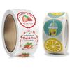 500Pcs/roll Cute Strawberry Lemon Pattern Stickers Gift Box Blessing Stickers Thank You Packaging Sticker Stationery Decor Decal