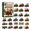 Christmas Advent Calendar Transportation Vehicles 2026 for Kids, 24 Day Countdown Set Home Decor with Collectible Acrylic Mini Vehicle Figures