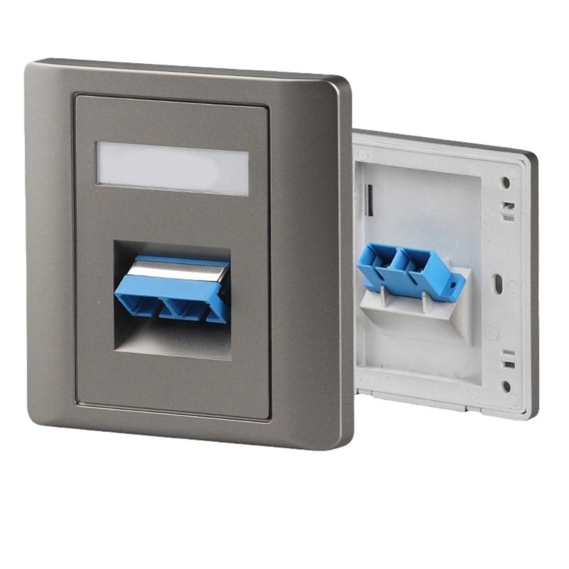 86mm Fiber Opticals Wall Plate LC Fiber Opticals Panel Networking Fiber Socket For Single Or Double Port Installation