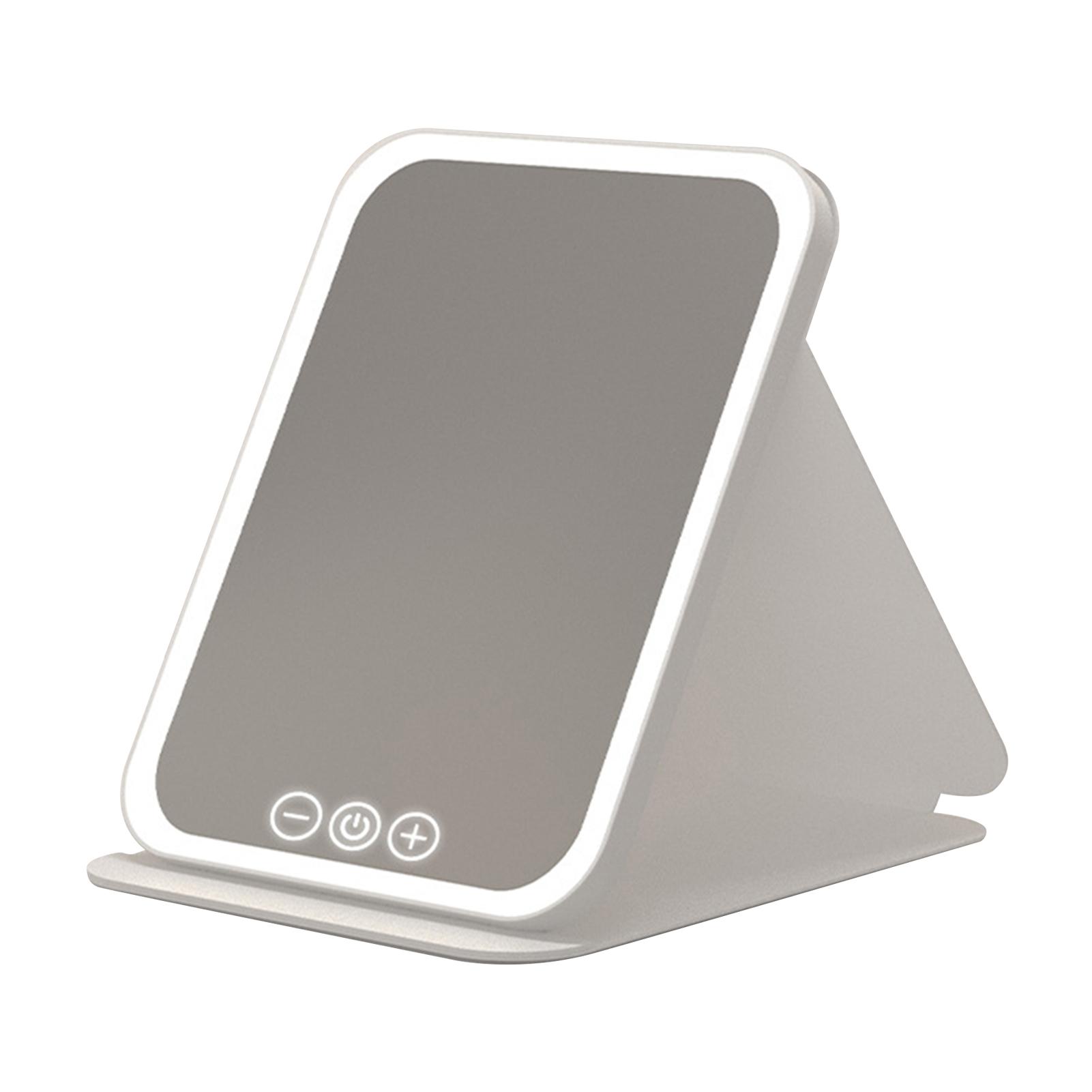 

3 цвета Светодиодное настольное зеркало для макияжа с подсветкой Женское портативное зеркало для одевания с сенсорным экраном Заполняющий свет для дома спальни