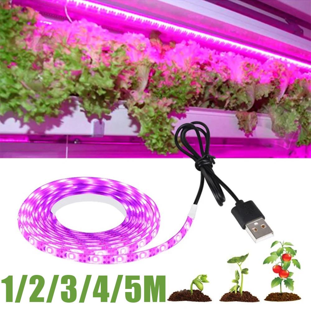 LED Grow Light Waterproof Indoor Veg Plant Growing Lamp Plant Grow LED Light for Plants Flowers Greenhouse Hydroponic 1M 2M 2M 5M