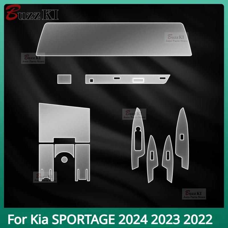 For Kia SPORTAGE 2024 Accessories Car interior film transparent TPU Gear Panel Center Console Anti-scratch Sticker