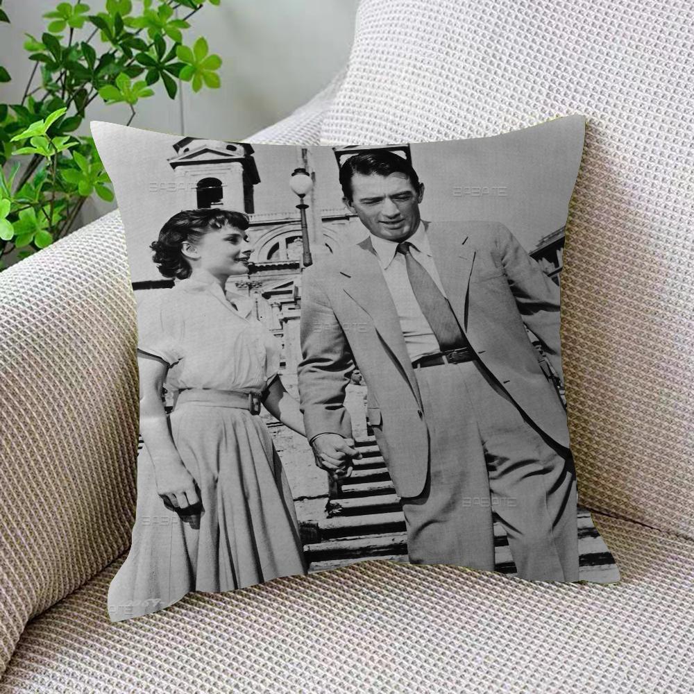 Audrey Hepburn Pillow Gift Home Office Decoration Bedroom Sofa Car Cushion Cover Case 45x45