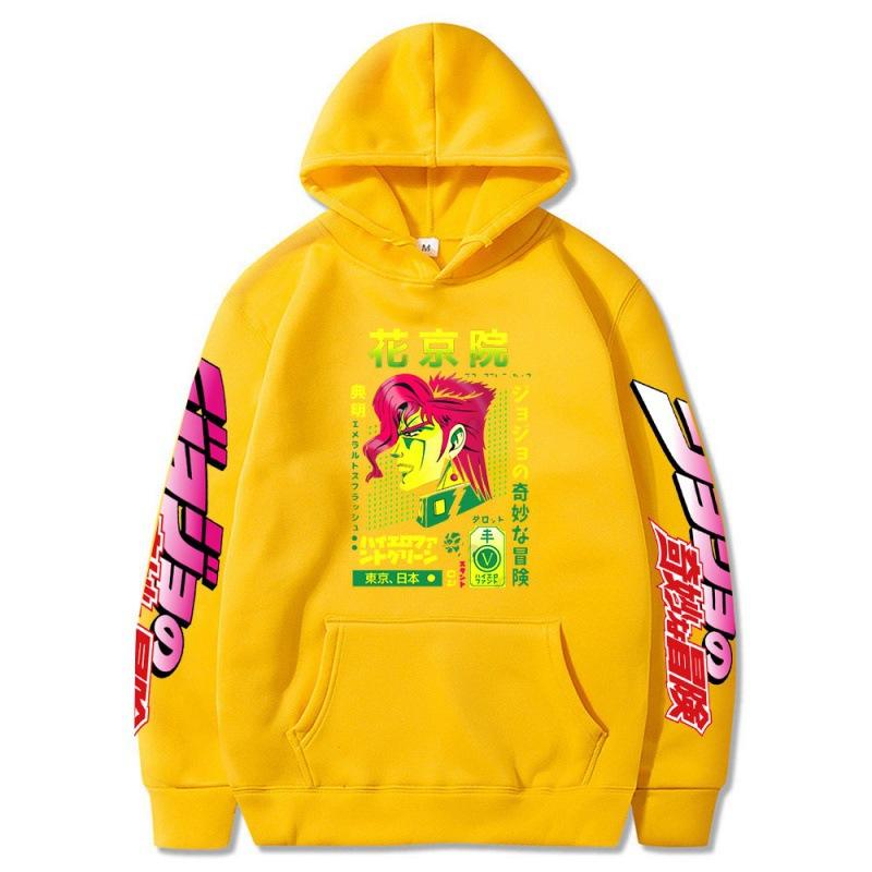 

Аниме Мужская флисовая толстовка с капюшоном 3XL жёлтый