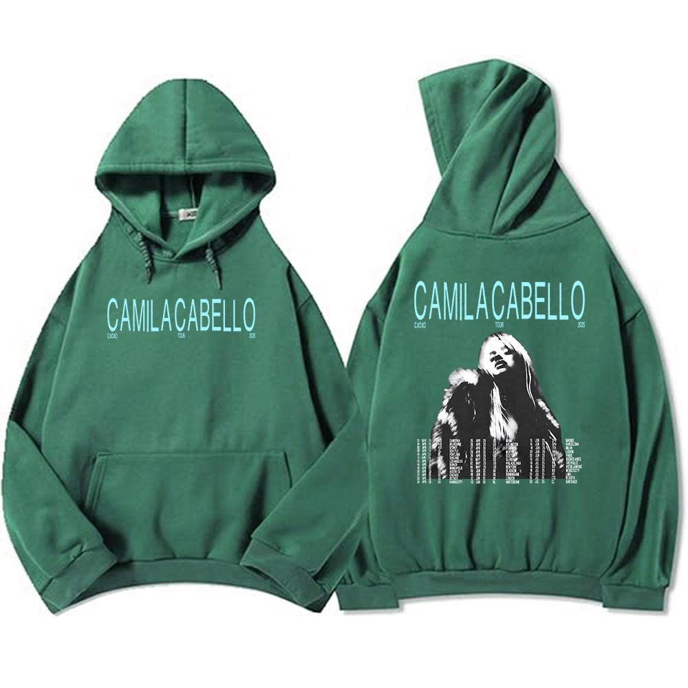 Camila Cabello Yours.C Tour 2025 Hoodies Langarm Fleece Herren/Damen Sweatshirts Grafik Kleidung Tasche Kapuzenpullover Männlich