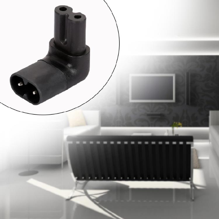 IEC 320 C7 to C8 90 Degree Up Down Angled Right Angle AC Adapter Extension