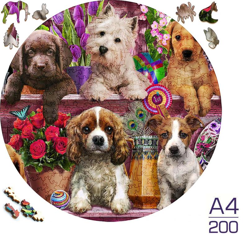 Panda A3 A4 A5 Wooden Puzzle For Adults Children Wood DIY Crafts Animal Shaped Holiday Gift Wooden Jigsaw Home Decoration