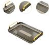 Serving Tray with Handles Countertop Cosmetics Tray Bathroom Vanity Tray for Party Breakfast Living Room Bathroom Office
