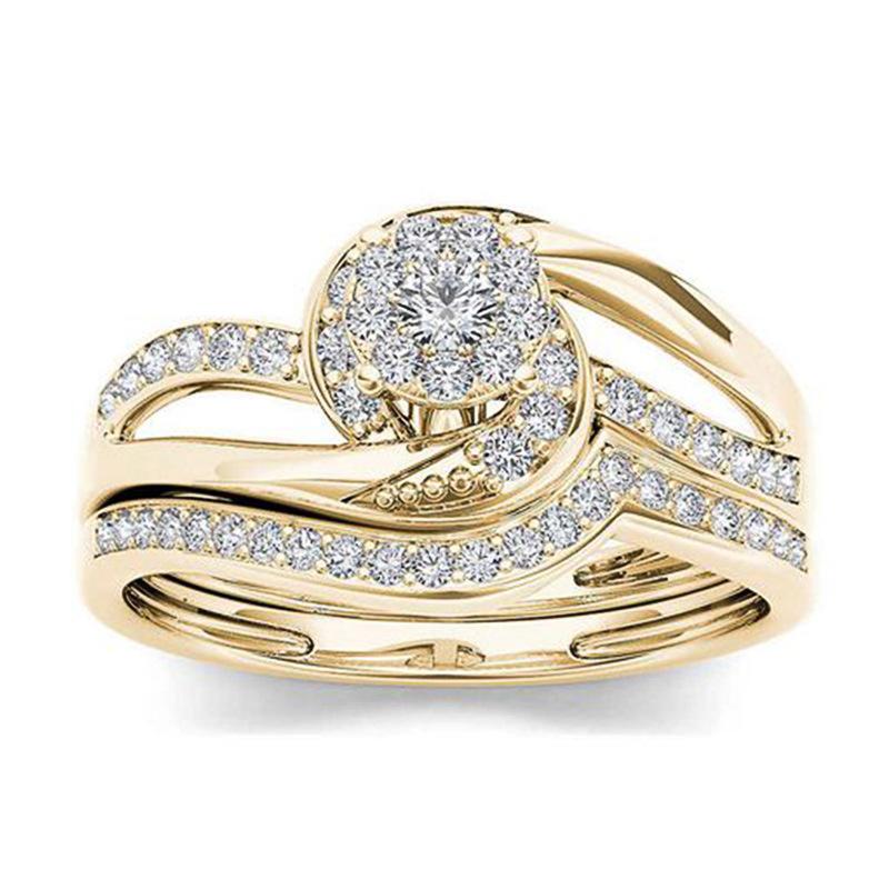 

Популярное модное женское кольцо с цирконом Обручальное кольцо для пары