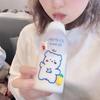 400ml Portable Straw Cup Strawberry Bear Drinking Bottles Cute Water Bottle  Girls Kids Adult