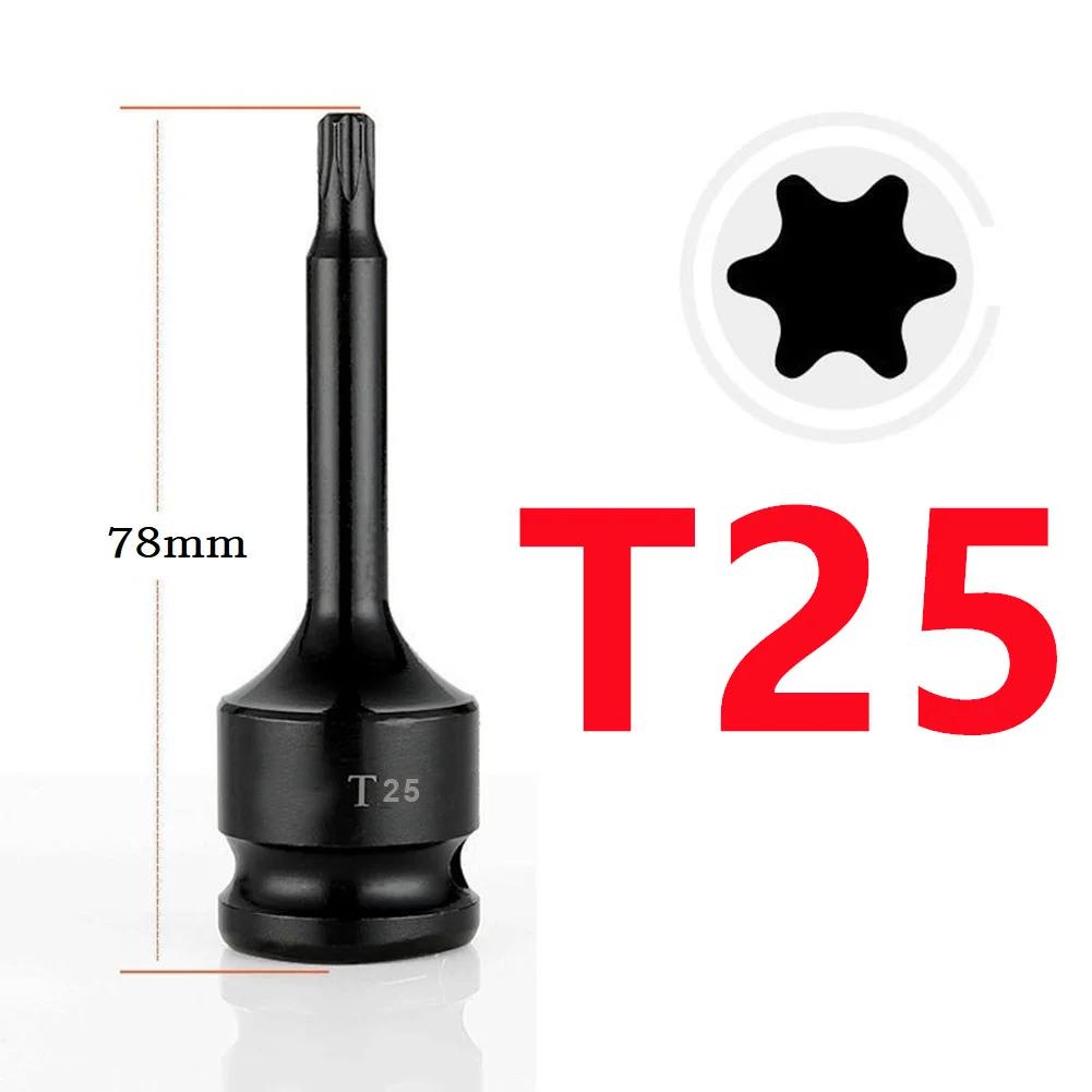 1pcs Torx Socket Bits 1/2 Inch Drive Socket Adapter Screwdriver Bits T20 T25 T27 T30 T35 T40 T45 T50 T55 T60 T70 T80 Series