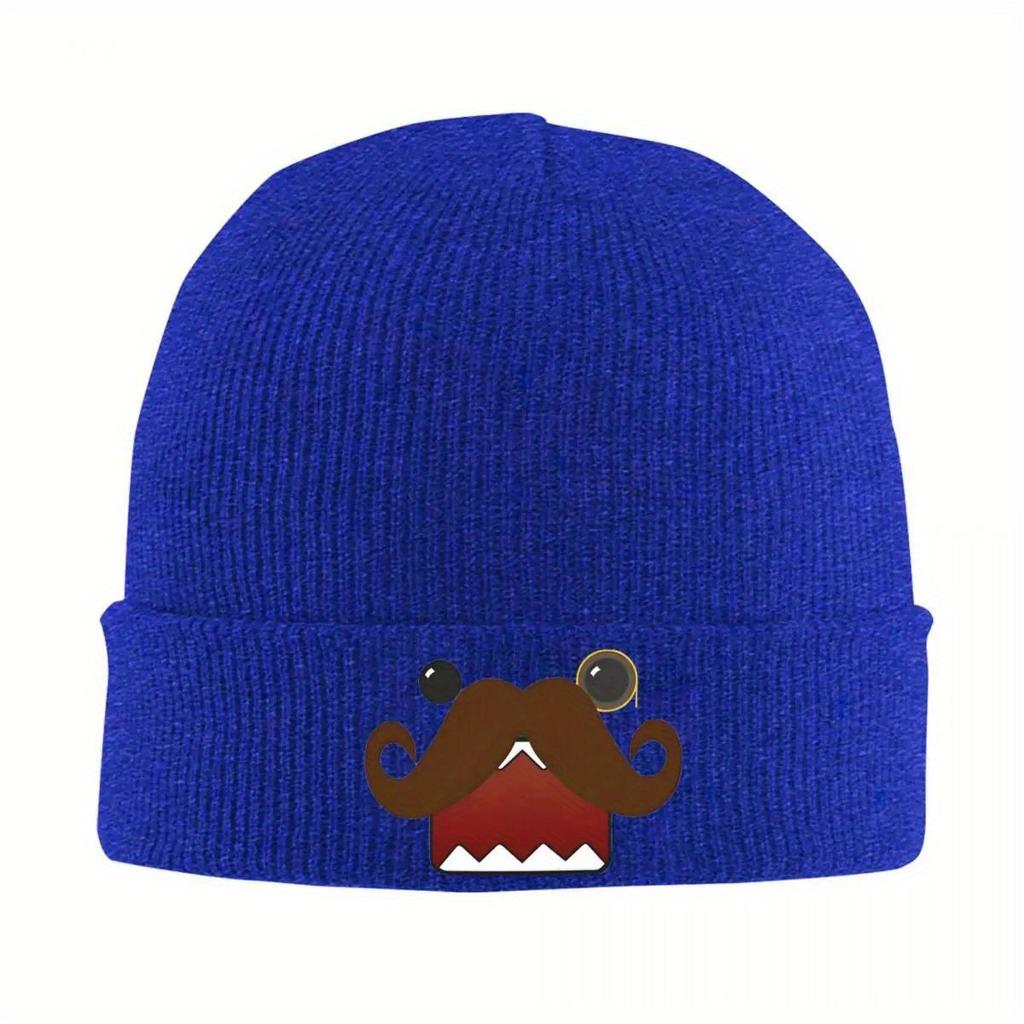 DOMO Mützen Schnurrbart Skullies Beanies Hippie Kopftuch Unisex Erwachsenenmützen Herbst Winter Individuell Street Y2K Mützen Geschenk