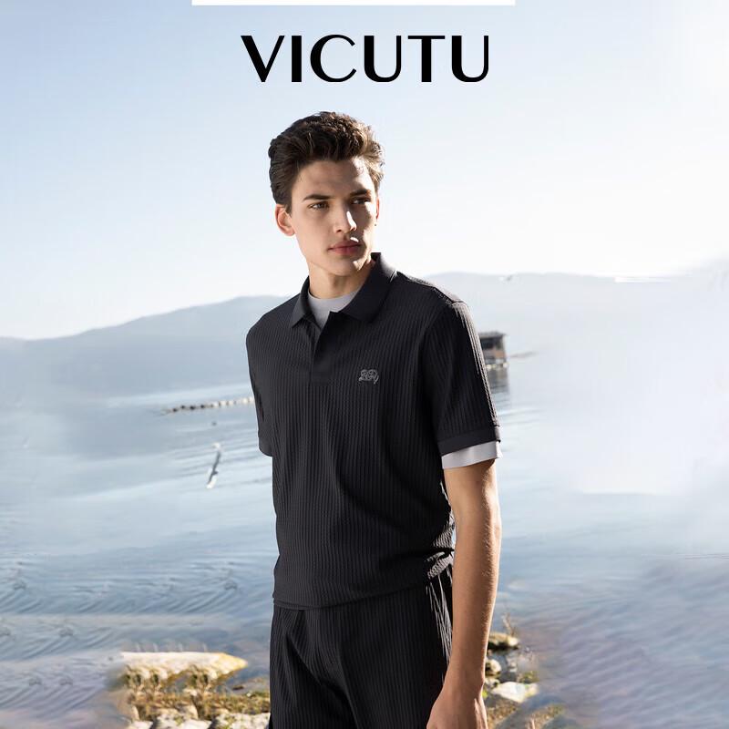 VICUTU Men s Short Sleeve Business Casual Polo Shirt M