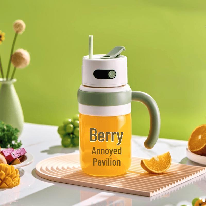 ZISIZ Large Capacity Portable Glass Juicer Bottle