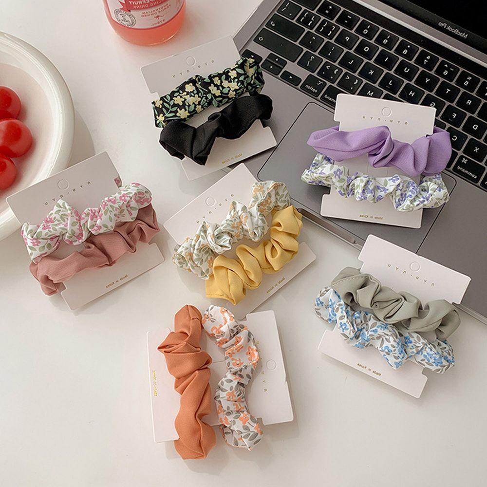 

Headwear Elegant Flower Colorful Hair Circle Korean Style Hair Ring Rubber Band Female Hair Rope