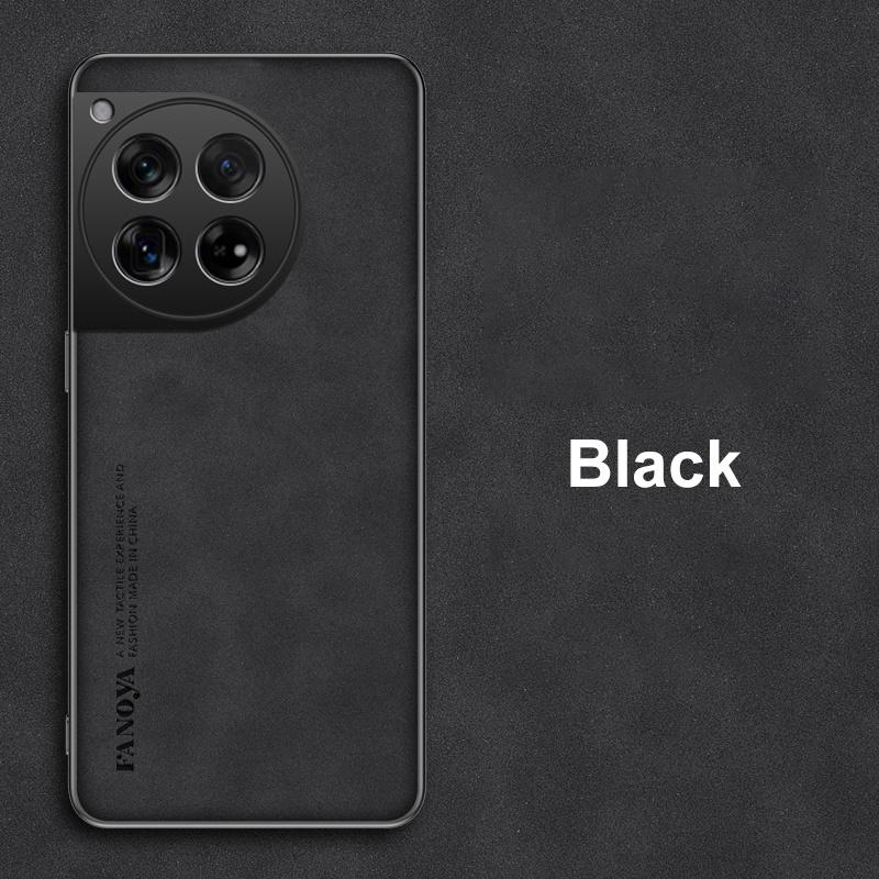 For OnePlus 12 12R Case Luxury PU Leather Phone Case For OnePlus Ace 3 5G OnePlus12 R Back Cover Matte Silicone Full Protection