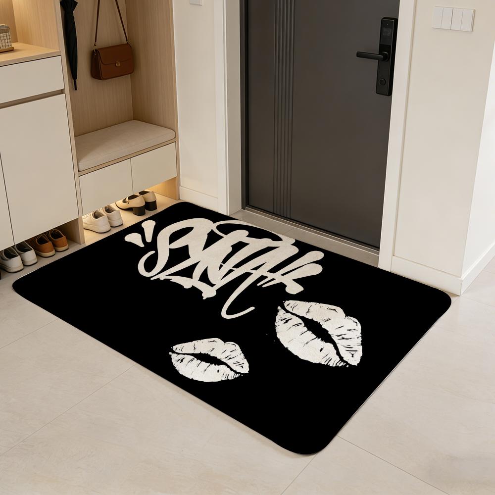 

game S-Syna World Floor Mat Flannel Door Mat Non-Slip Absorbent Washable Indoor Home Rug 40x60cm