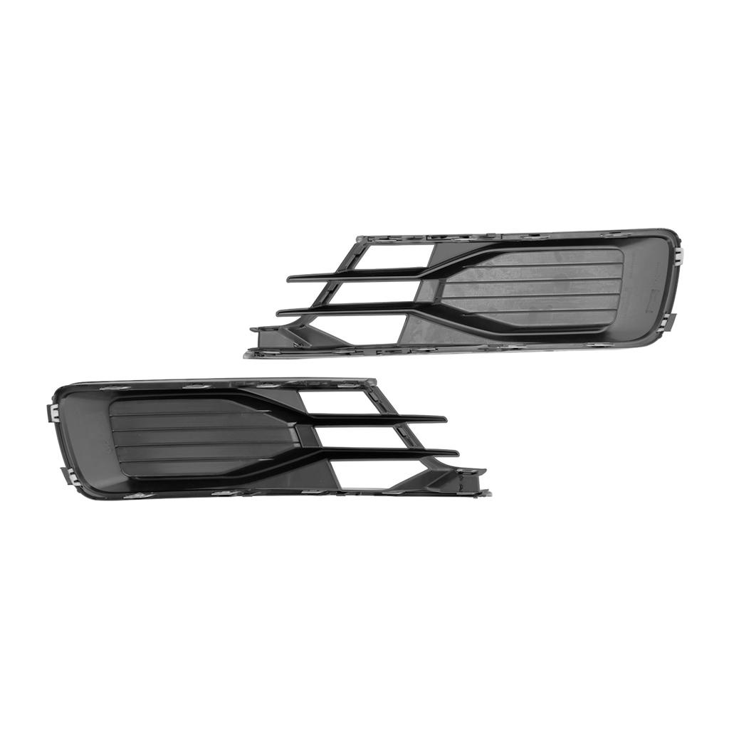 2PCS Front Bumper Foglight Cover Grill Grille Fit A6 C7 2014-2018 Black