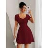 Europe, America 2026 Summer New Pure Desire Style Sexy Fashion Slim and Thin Lace-up Dress Women
