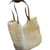 Leisure Large-capacity Shoulder Cotton Thread Woven Bag Hollow Reticulated Tote Bag Seaside Vacation Beach Bag Women's Bag